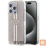 Tagakaaned Guess  Guess IML 4G Gold Stripe case for iPhone 14 Pro Max - pink 