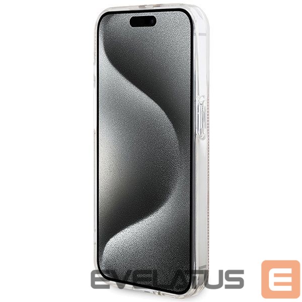 Tagakaaned Guess Guess IML 4G Gold Stripe case for iPhone 14 Pro Max - pink