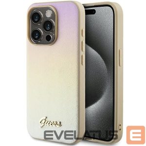 Tagakaaned Guess  Guess Saffiano Iridescent Script case for iPhone 14 Pro Max - gold 