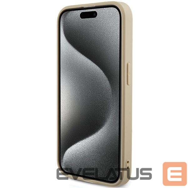 Tagakaaned Guess Guess Saffiano Iridescent Script case for iPhone 14 Pro Max - gold