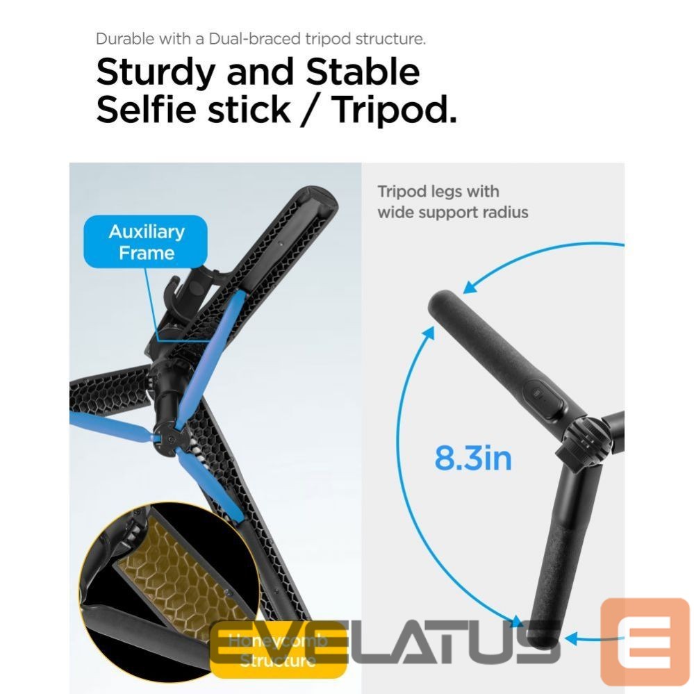 Muu telefoni lisavarustus Spigen Spigen S560W Bluetooth Selfie Stick with Tripod - Black