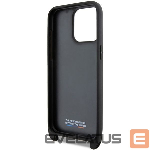 Tagakaaned BMW BMW M Edition Carbon Tricolor Lines & Strap case for iPhone 15 Pro - black
