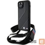 Tagakaaned BMW  BMW M Edition Carbon Stripe & Strap case for iPhone 15 / 14 / 13 - black 