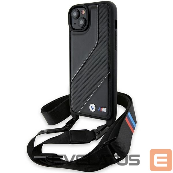 Tagakaaned BMW BMW M Edition Carbon Stripe & Strap case for iPhone 15 / 14 / 13 - black