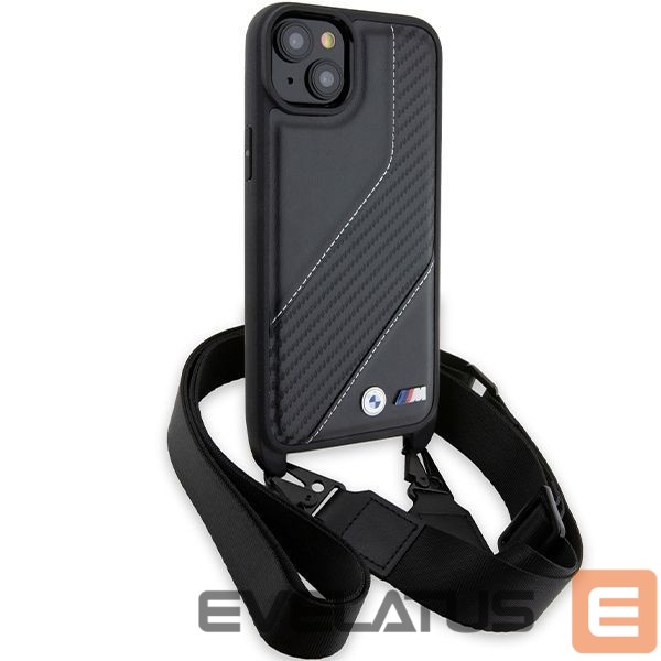 Tagakaaned BMW BMW M Edition Carbon Stripe & Strap case for iPhone 15 / 14 / 13 - black