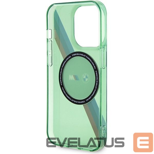 Tagakaaned BMW BMW M Tricolor Stripes MagSafe case for iPhone 15 Pro - green