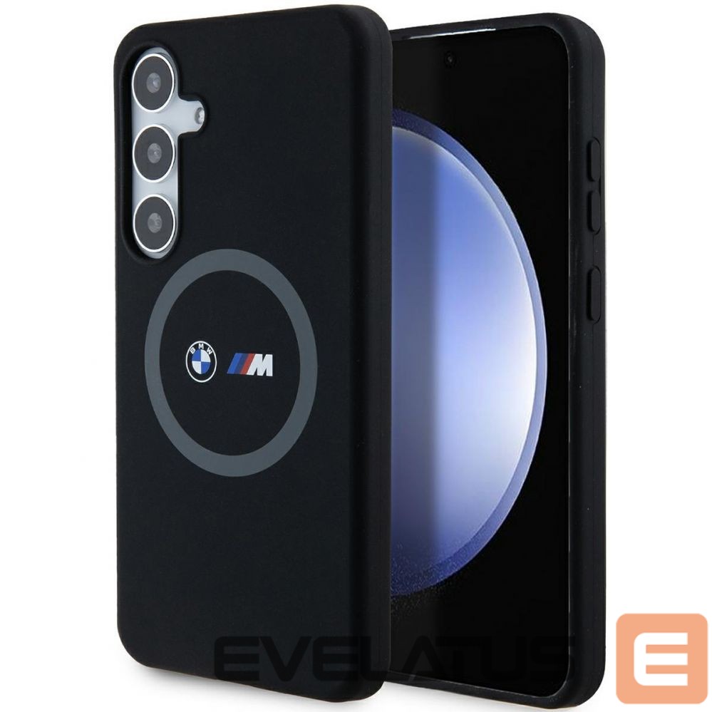 Tagakaaned BMW BMW M Silicone Printed Ring MagSafe case for Samsung Galaxy S24+ - black