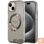 Muu telefoni lisavarustus Guess  Guess IML Flowers Wreath MagSafe case for iPhone 15 / 14 / 13 - black 