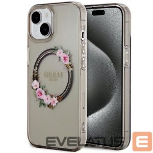 Muu telefoni lisavarustus Guess  Guess IML Flowers Wreath MagSafe case for iPhone 15 / 14 / 13 - black 