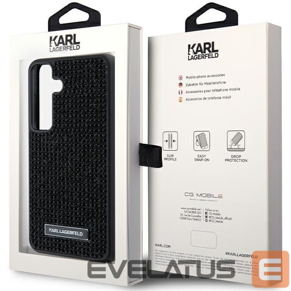 Tagakaaned Karl Lagerfeld Karl Lagerfeld Rhinestone Metal Logo case for Samsung Galaxy S24+ - black