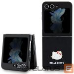 Tagakaaned Hello Kitty  Hello Kitty Metal Logo Kitty Head case for Samsung Galaxy Z Flip 5 - black 