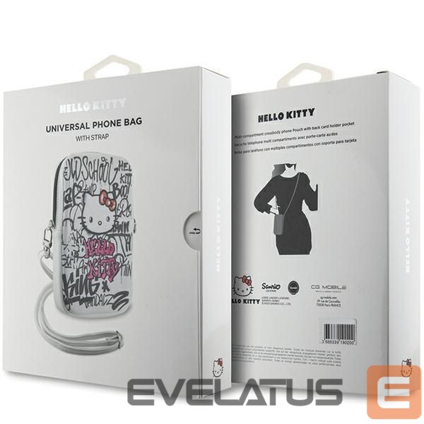 Tagakaaned Hello Kitty Hello Kitty Graffiti Kitty Head bag - white
