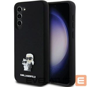 Tagakaaned Karl Lagerfeld  Karl Lagerfeld Silicone Karl&Choupette Metal Pin case for Samsung Galaxy S23+ - black 