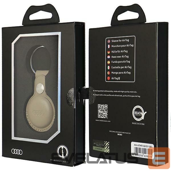 Muu telefoni lisavarustus Audi Audi Synthetic Leather AirTag case - beige