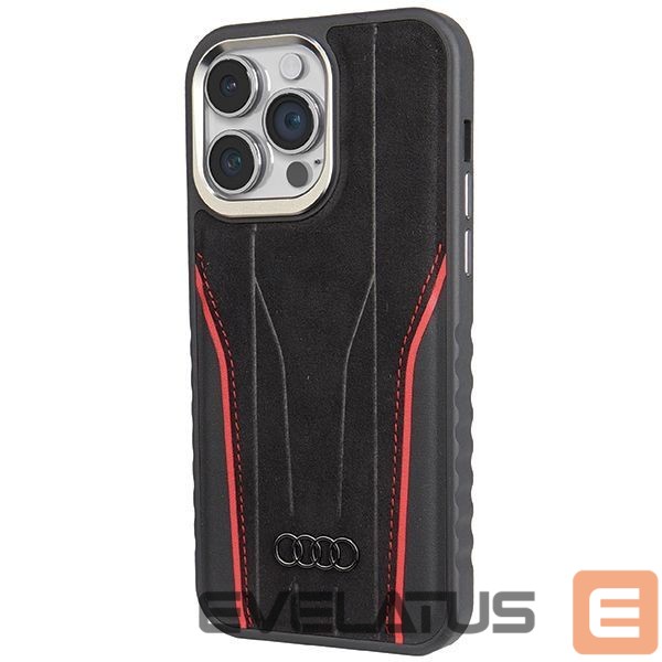 Muu telefoni lisavarustus Audi Audi Genuine Leather case with MagSafe for iPhone 14 Pro - black and red