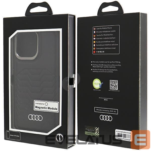 Muu telefoni lisavarustus Audi Audi Synthetic Leather case with MagSafe for iPhone 14 Pro Max - black