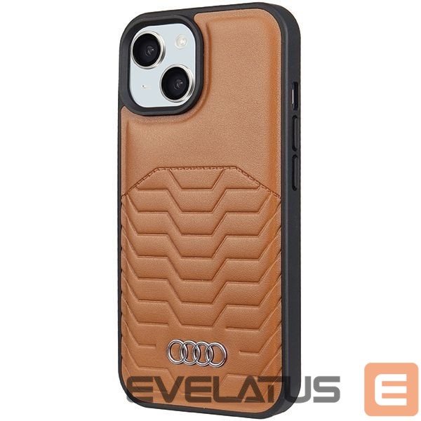 Muu telefoni lisavarustus Audi Audi Synthetic Leather Case with MagSafe for iPhone 15 Plus / 14 Plus - Brown