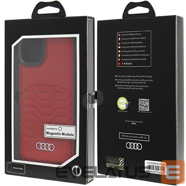 Muu telefoni lisavarustus Audi Audi Synthetic Leather Case with MagSafe for iPhone 15 Plus / 14 Plus - Red