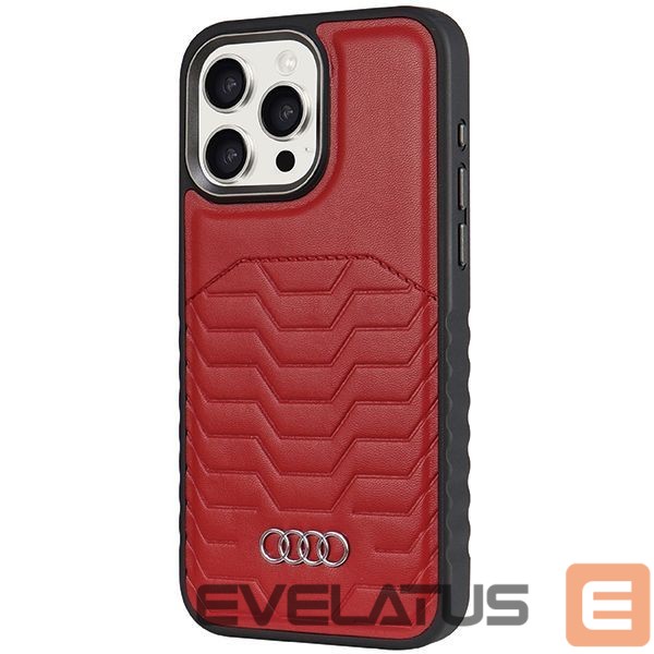 Muu telefoni lisavarustus Audi Audi Synthetic Leather case with MagSafe for iPhone 15 Pro Max - red