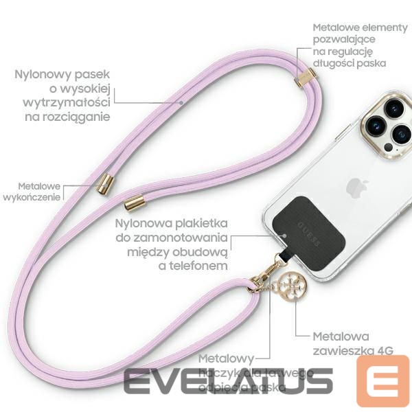 Muu telefoni lisavarustus Guess Guess CBDY Cord phone strap - lilac