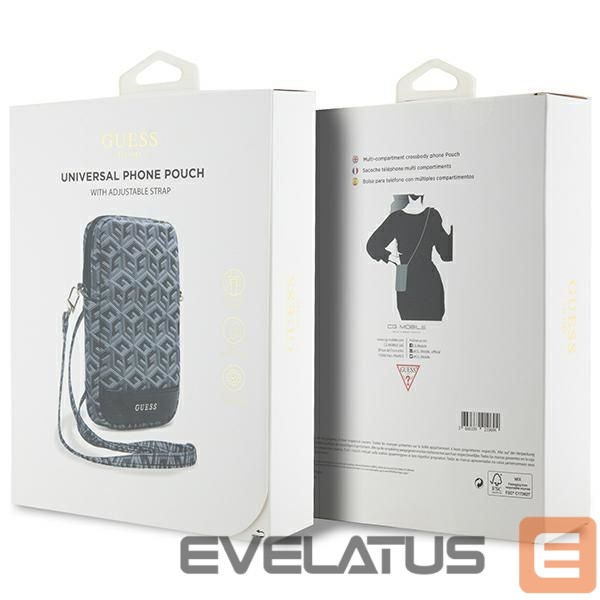 Muu telefoni lisavarustus Guess Guess Zip GCube Bottom Stripe phone bag - black