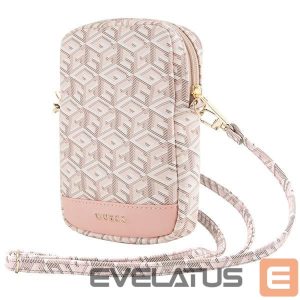 Muu telefoni lisavarustus Guess  Guess Zip GCube Bottom Stripe phone bag - pink 
