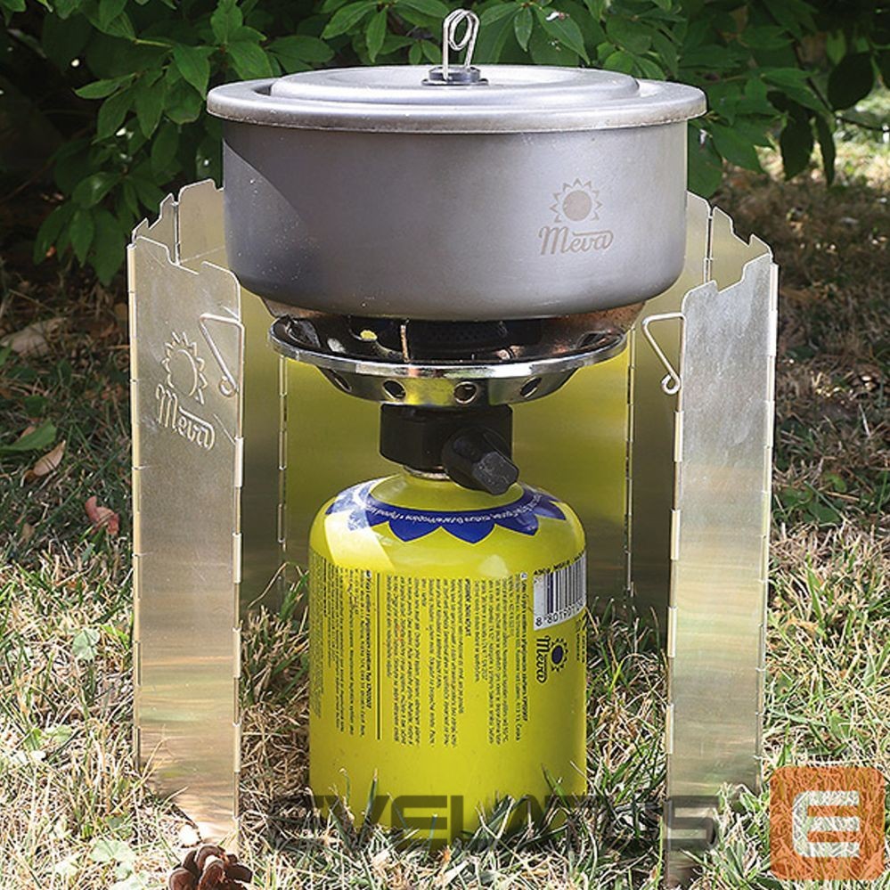 Muu telefoni lisavarustus Meva Wind shield for a camping stove burner - silver