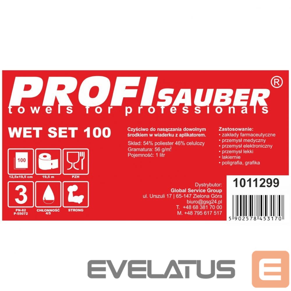 Muu telefoni lisavarustus Profi Sauber Cloths in a soaking bucket with a ProfiSauber WET SET 100 dispenser