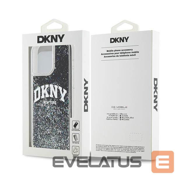 Tagakaaned DKNY DKNY Liquid Glitter Big Logo iPhone 13 Pro Max Case - Black