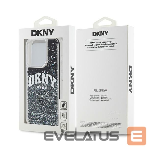 Tagakaaned DKNY DKNY Liquid Glitter Big Logo iPhone 14 Pro Case - Black