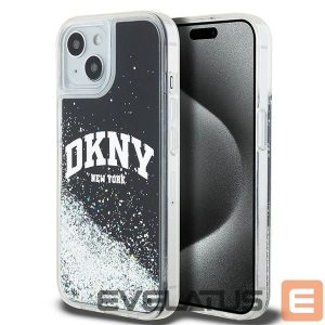 Tagakaaned DKNY  DKNY Liquid Glitter Big Logo iPhone 15 Plus / 14 Plus Case - Black 
