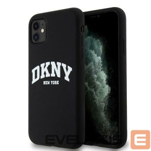 Tagakaaned DKNY  DKNY Liquid Silicone White Printed Logo MagSafe Case for iPhone 11/Xr - Black 