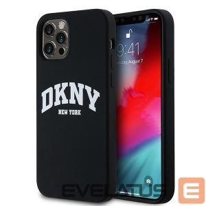 Tagakaaned DKNY  DKNY Liquid Silicone White Printed Logo MagSafe Case for iPhone 12/12 Pro - Black 
