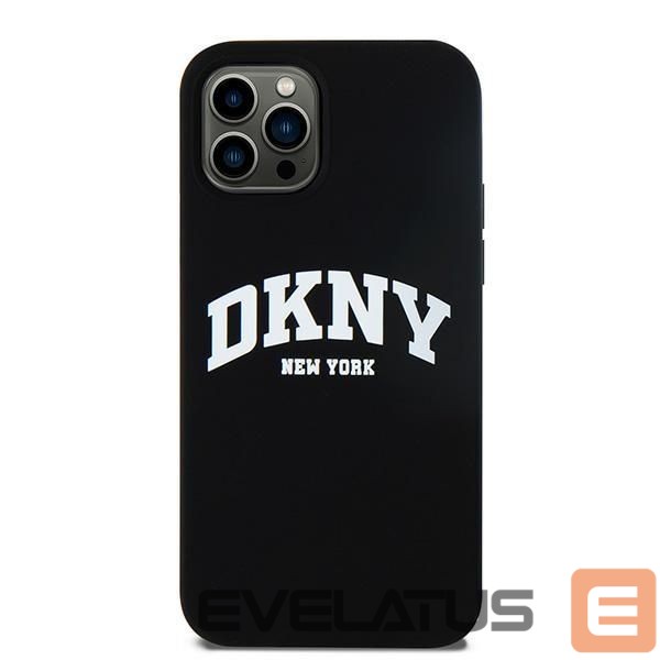 Tagakaaned DKNY DKNY Liquid Silicone White Printed Logo MagSafe Case for iPhone 12/12 Pro - Black