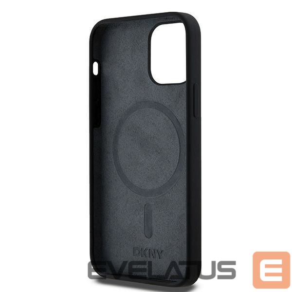 Tagakaaned DKNY DKNY Liquid Silicone White Printed Logo MagSafe Case for iPhone 12/12 Pro - Black