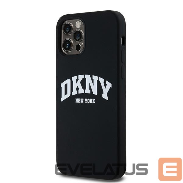Tagakaaned DKNY DKNY Liquid Silicone White Printed Logo MagSafe Case for iPhone 12/12 Pro - Black