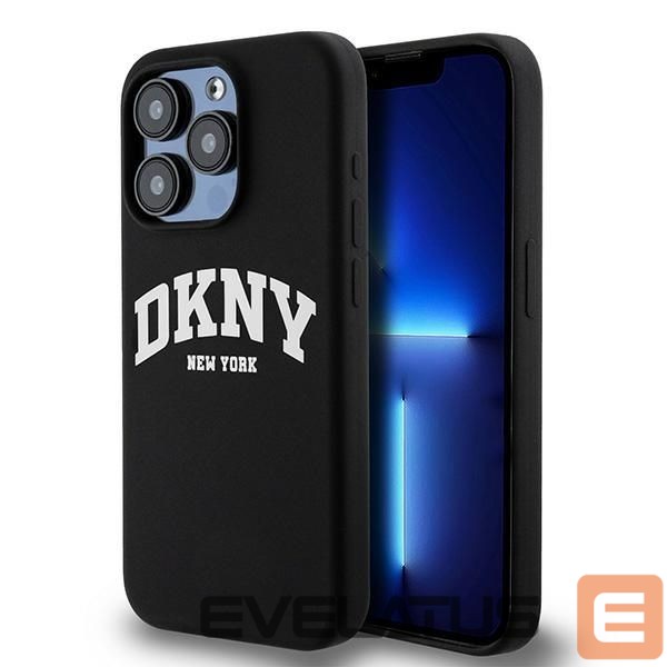 Tagakaaned DKNY DKNY Liquid Silicone White Printed Logo MagSafe Case for iPhone 13 Pro / 13 - Black