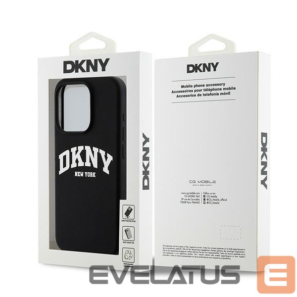 Tagakaaned DKNY DKNY Liquid Silicone White Printed Logo MagSafe Case for iPhone 13 Pro / 13 - Black