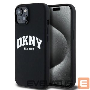 Tagakaaned DKNY  DKNY Liquid Silicone White Printed Logo MagSafe Case for iPhone 15 Plus / 14 Plus - Black 