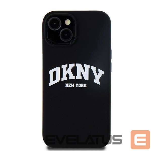 Tagakaaned DKNY DKNY Liquid Silicone White Printed Logo MagSafe Case for iPhone 15 Plus / 14 Plus - Black