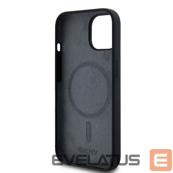 Tagakaaned DKNY DKNY Liquid Silicone White Printed Logo MagSafe Case for iPhone 15 / 14 / 13 - Black
