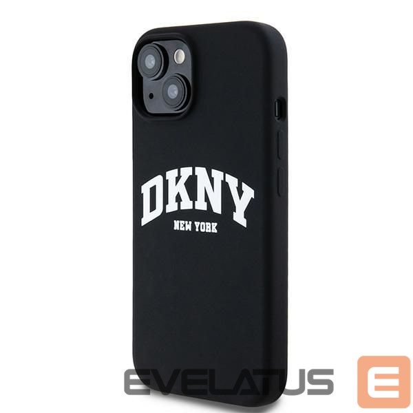 Tagakaaned DKNY DKNY Liquid Silicone White Printed Logo MagSafe Case for iPhone 15 / 14 / 13 - Black