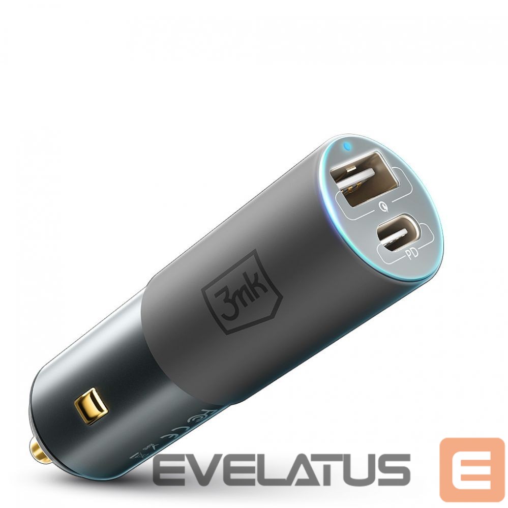 Kaabel 3MK 3mk Hyper Car Charger USB-C USB-A 100W - silver