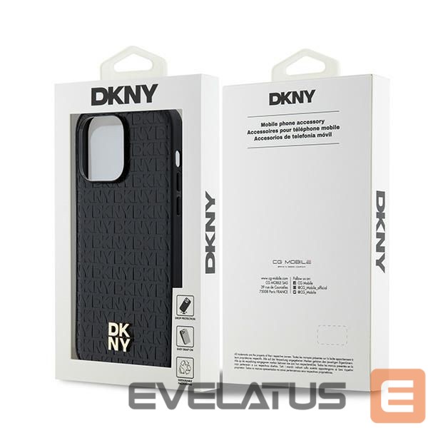 Muu telefoni lisavarustus DKNY DKNY Leather Pattern Metal Logo MagSafe case for iPhone 13 Pro Max - black