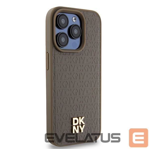 Muu telefoni lisavarustus DKNY DKNY Leather Pattern Metal Logo MagSafe Case for iPhone 14 Pro Max - Brown