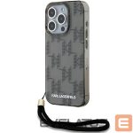 Muu telefoni lisavarustus Karl Lagerfeld  Karl Lagerfeld IML Mono KL Pattern & Cord case for iPhone 15 Pro - black 