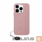 Muu telefoni lisavarustus Karl Lagerfeld  Karl Lagerfeld Saffiano Rhinestones & Charm case for iPhone 15 Pro Max - pink 