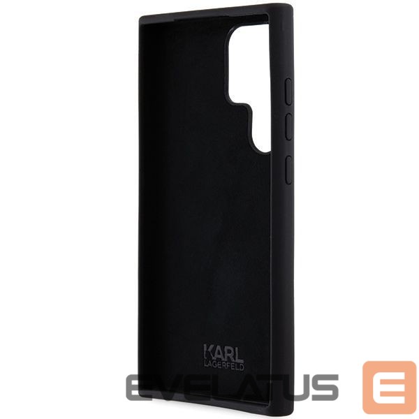 Muu telefoni lisavarustus Karl Lagerfeld Karl Lagerfeld Silicone Karl&Choupette Metal Pin case for Samsung Galaxy S24 Ultra - black