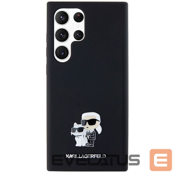 Muu telefoni lisavarustus Karl Lagerfeld Karl Lagerfeld Silicone Karl&Choupette Metal Pin case for Samsung Galaxy S24 Ultra - black