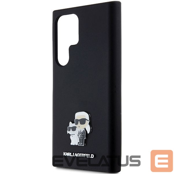 Muu telefoni lisavarustus Karl Lagerfeld Karl Lagerfeld Silicone Karl&Choupette Metal Pin case for Samsung Galaxy S24 Ultra - black